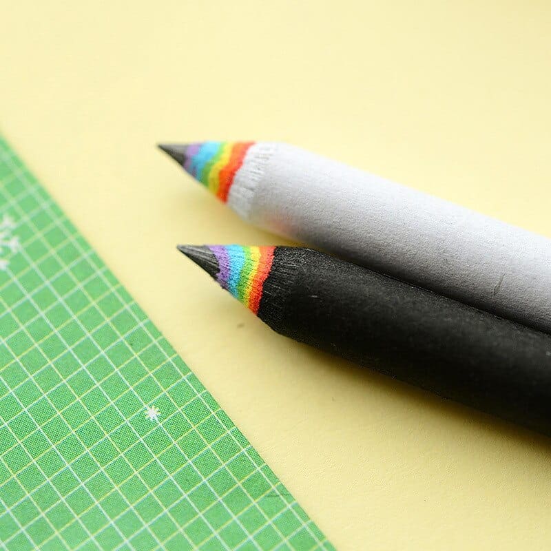 2 pièces de stylo en papier couleur arc-en-ciel – Image 2