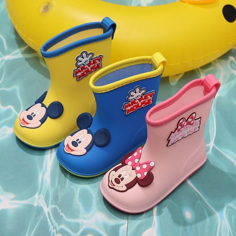 Bottes en caoutchouc antidérapantes Mickey Mouse pour enfants