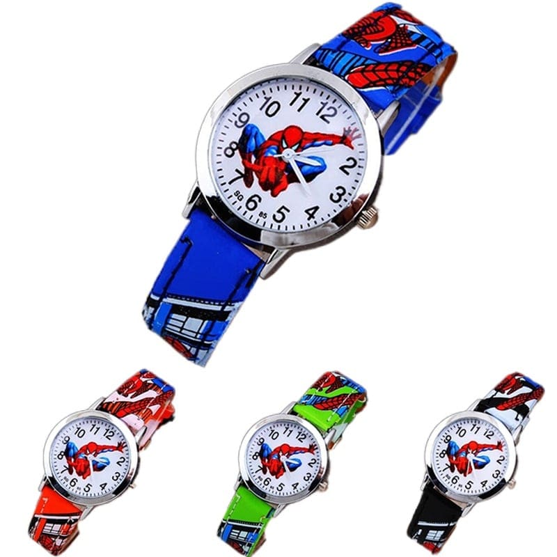 Montre SpiderMan avec bracelet en similicuir pour garçon