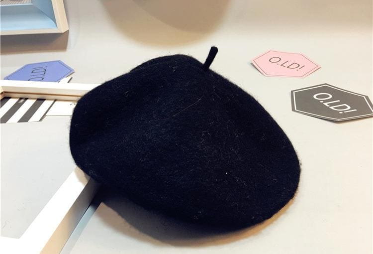 Béret en laine pure couleur unie pour enfant – Image 5