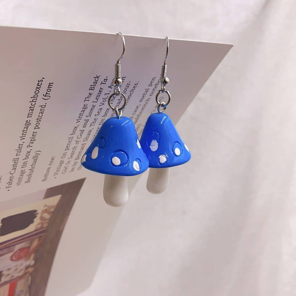 Boucle d’oreilles pendante en forme de champignon – Image 6