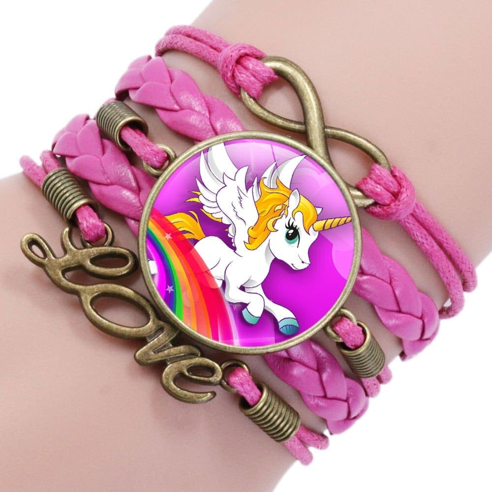 Bracelet tressé motif licorne pour fille – Image 8