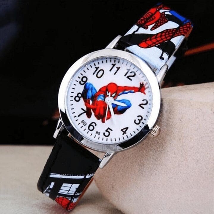 Montre SpiderMan avec bracelet en similicuir pour garçon – Image 5