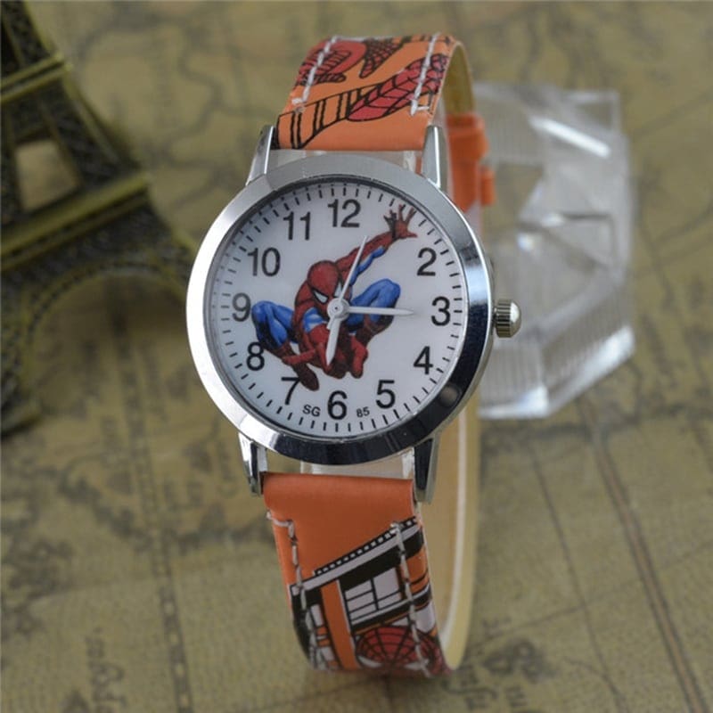 Montre SpiderMan avec bracelet en similicuir pour garçon – Image 3