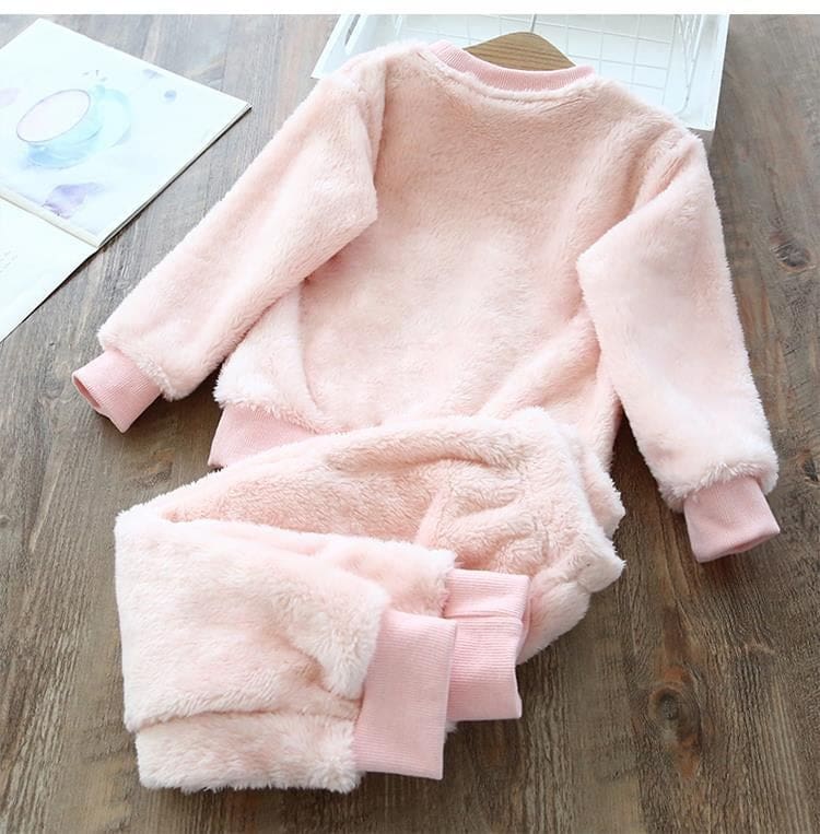 Ensemble pyjama polaire chaud à motif chat pour enfants – Image 5